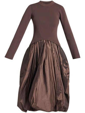 SIMKHAI Kenlie dress - women - Polyester/Elastane/Rayon - S - Brown