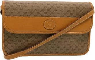 Gucci Pre-owned Leather gucci-bags - Dames - Vintage Schoudertas - Beige - ONE Size - Leer - Vintage