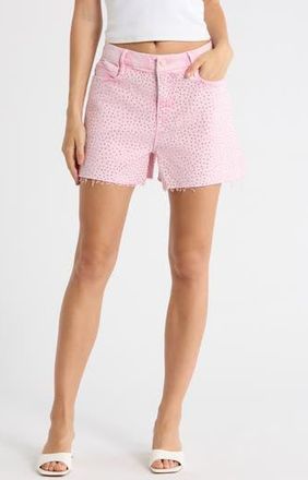 Good American Good Girlfriend Denim Shorts in Mineralrosequartz001 at Nordstrom Rack, Size 12
