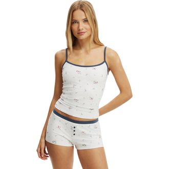 Cotton On Womens Dreamy Soft Longline Cami in Claire Cherry Floral Light at Nordstrom, Size X-Small