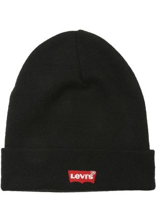 Levi's Beanie LEVIS Beanie Red Betwing, Damen, schwarz, Kunstfaser, bestickt, M&uuml;tzen Beanie