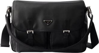 Prada Black Logo Large Crossbody Bag