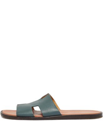 Herm&egrave;s Izmir leather sandals - men - Calf Leather/Calf Leather/Calf Leather - 43.5 - Blue