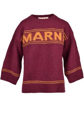 Marni Virgin Wool Crewneck Sweater - Red