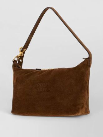 Miu Miu suede clutch bag