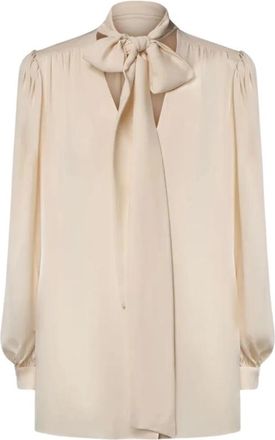 Valentino Garavani Lange mouwen blouse - Dames - Blouses - Beige - S - Overhemden