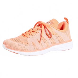 Athletic Propulsion Labs Womens Techloom Pro Shoe In Neon Peach/pristine