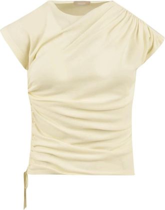 Drumohr Top - Dames - Blouses - Beige - 2XS - Overhemden