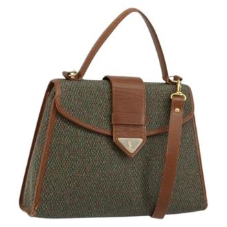 Saint Laurent Pre-owned Handbags, female, Green, Size: ONE SIZE Pre-owned Vintage Canvas Hand Bag