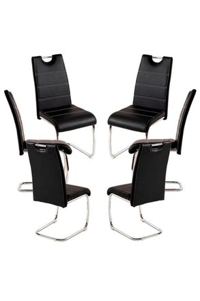 Regalos Miguel Pack 6 Sillas color negro en tela