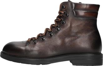 Magnanni Bruine Stijlvolle Herenlaarzen voor Herfst/Winter - Heren - Veterlaarzen - Bruin - 42 1/2 EU - Wol - Schoenen