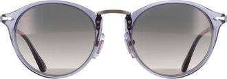 Persol Round Unisex Transparent Ocean Clear Gradient Grey PO3166S - Blue Metal - One Size