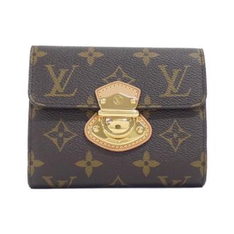 Louis Vuitton Marron Coated Canvas Wallet (Tri-Fold) (Pre-Owned)