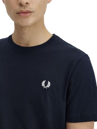 Fred Perry Embroidered Laurel Wreath Logo T-Shirt - Navy