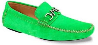 Mezlan Initial Bit Ornament Leather Loafer in Green at Nordstrom Rack, Size 10.5