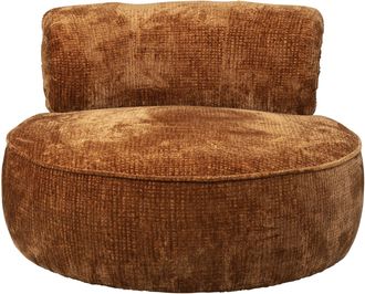 Dutchbone Drehbarer Design Loungesessel Tilbury Rust