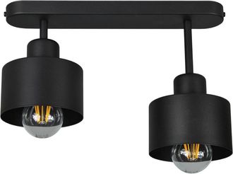 OEM L&aacute;mpara De Techo Negra, De Metal Industrial, 2xe27, Iluminaci&oacute;n Led Moderna Para Sal&oacute;n, Cocina, Dormitorio, Habitaci&oacute;n Infantil, Loft