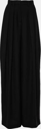Mônot Pleated crepe wide-leg pants