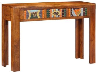 vidaXL Mesa Consola Madera Maciza De Acacia 110x35x75 Cm Vidaxl