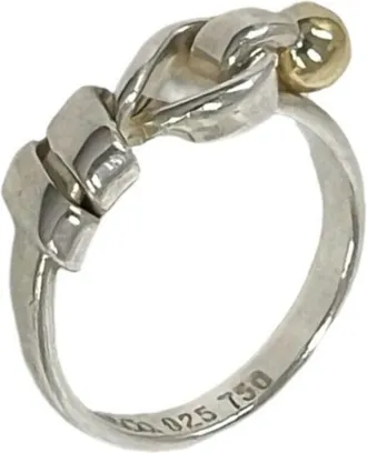 Tiffany & Co. Silver Yellow Gold (18K) Silver 925 Band Ring (Pre-Owned)