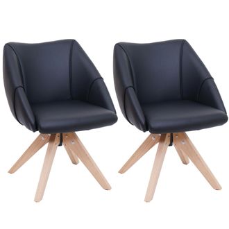 Hhg [nunca Usado] Juego De 2 Sillas De Comedor Hhg-525, Sillas De Cocina Giratorias, Sillas Tapizadas, Sillas De Mesa De Comedor, Giratorias, De Madera Y 