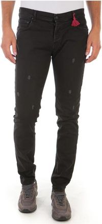 Daniele Alessandrini Grijs Donker Model Pj 4610L051 - Heren - Slim Fit Jeans - Grijs - W36 - Katoen - Jeans
