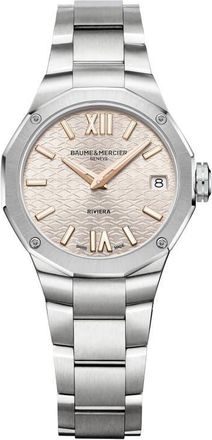 Baume & Mercier Riviera 10810 Bracelet Watch, 33mm in Silver at Nordstrom