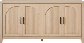 Walker Edison Modern 60In Reeded Sideboard With Arched Doors