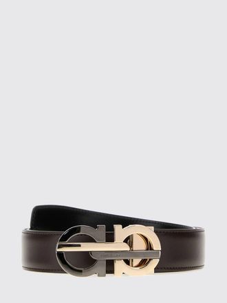 Ferragamo Reversible Gancini Belt in Smooth Calfskin Leather