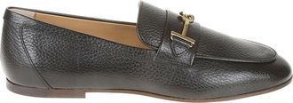 Tod's Zwarte platte schoenen - Dames - Loafers - Zwart - 39 EU - Schoenen