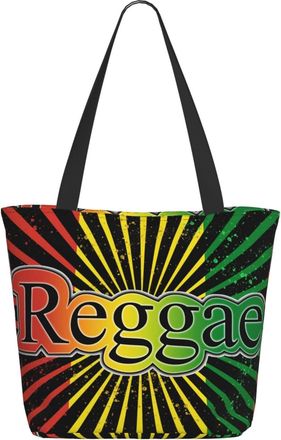 AOOEDM Jamaican Music Reggae Music Ladies Shopping Bag 13x11x7in.The Perfect ValentineS Day Gift.It Is The Best ValentineS Day Gift For Mom, Daughter, Wife,E