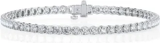 Grown Brilliance 8 Ctw Lab Grown Diamond Tennis Bracelet for Men in Sterling Silver