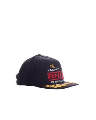 Rhude Mens Baseball Cap Regatta Club Black-White-Red Hat Black/white/red