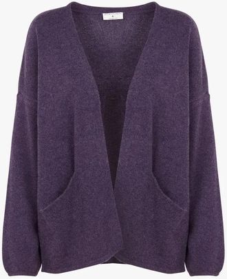 des petit hauts Losse Paarse Wollen Cardigan voor Vrouwen - Dames - Vesten - Paars - M - Wol - Truien & Vesten