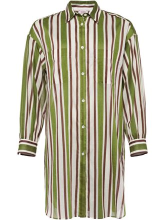 Eres Season striped shirt - women - Cotton - S - Green