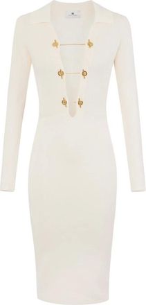 Elisabetta Franchi Mujer, Vestidos, Beige, Talla: M