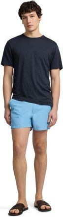 Onia Stretch Linen Crewneck Short Sleeve Tee in Midnight at Nordstrom, Size Xx-Large
