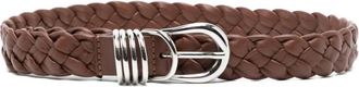Déhanche Womens Hollyhock Braided Belt In Mahogany/silver