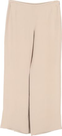 Armani Armani Collezioni broek met wijde pijpen van beige zijde