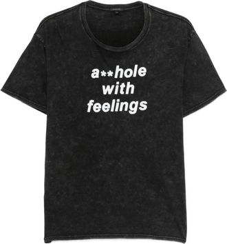 R13 T-shirt met ronde hals en korte mouwen - Heren - T-shirts - Zwart - L - Tops