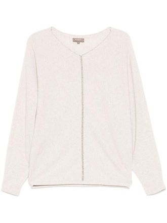 N.Peal Metal Batwing sweater - women - Organic Cashmere - M - Grey