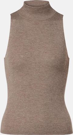 Brunello Cucinelli Knitted lam&eacute; top
