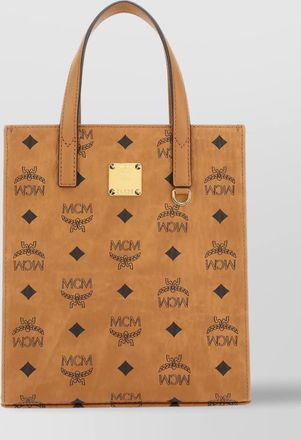 MCM aren mini coated canvas shoulder bag
