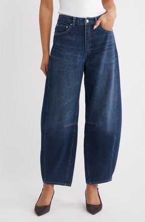 DL1961 Miro High Waist Barrel Jeans in Oxford Blue at Nordstrom, Size 25