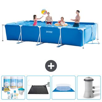 Intex Piscina Con Estructura Rectangular - 450x220x84 Cm - 7-piezas S20846