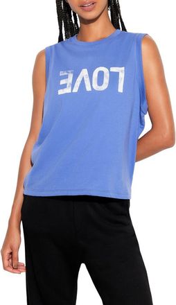 Spiritual Gangster Bowery Love Graphic Tank in Periwinkle at Nordstrom Rack, Size X-Large