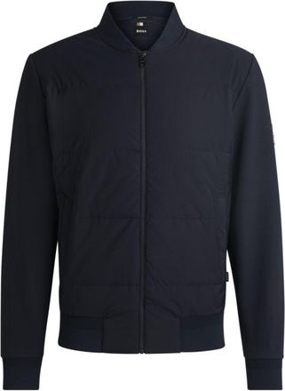 BOSS Zip-up hybrid sweatshirt with padded front panel
