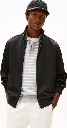 Tommy Hilfiger Sweatjacke TOMMY HILFIGER MODERN ATH TRACK JACKET, Herren, Gr. XXL, schwarz, Sweatware, Obermaterial: 95% Polyester, 5% Elasthan, normal, B&uuml;ndchen, Sw