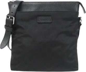 Gucci Pre-owned Cross Body Bags, male, Black, Size: ONE SIZE Pre-owned GG Supreme Nylon Shoulder Bag