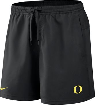 Nike Oregon Primetime Primary Logo Nike Mens Dri-FIT College Form Shorts in Black | 045T00AUON-8DV